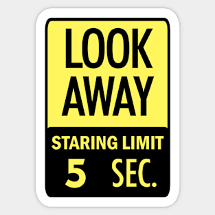 Look Away Sticker